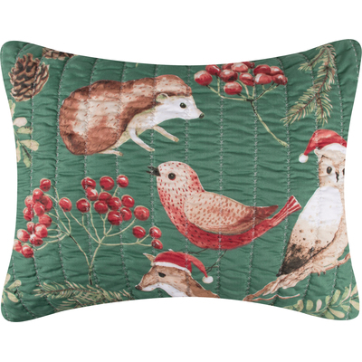 Greenland Home Fashions Willow Holiday Sham King 20x36, 636047448347, GL-2404BKS