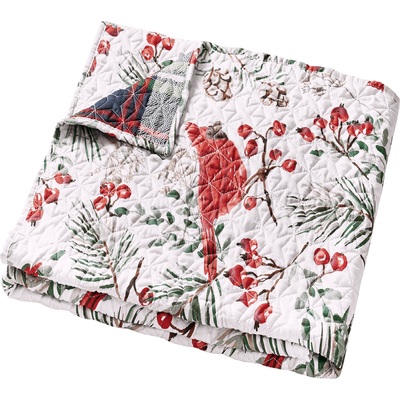 Greenland Home Fashions Cardinal Plaid Red Accessory Throw 50x60, 636047448651, GL-2404CTHR
