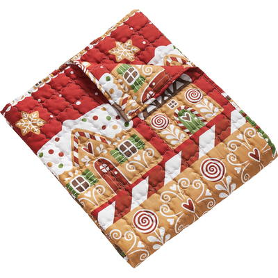 Greenland Home Fashions Gingerbread Lane Red Accessory Throw 50x60, 636047448552, GL-2404ETHR