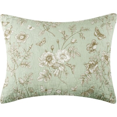 Greenland Home Fashions Olivia Mint Sham Standard 20x26, 636047449733, GL-2408BS