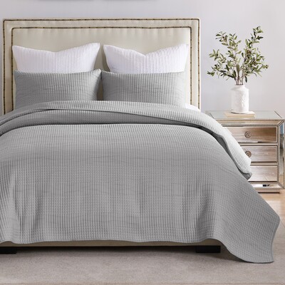 Greenland Home Fashions Cosmo Gray Coverlet Set 3-Piece Full/Queen 90x90 + 20x26 (2), 636047451217, GL-2411JMSQ