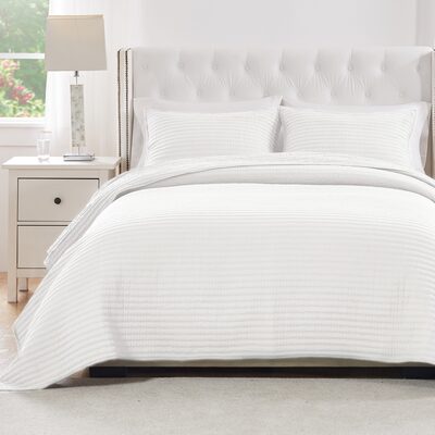 Greenland Home Fashions Vineyard White Quilt Set 3-Piece Full/Queen 90x90 + 20x26 (2), 636047451514, GL-2411MMSQ