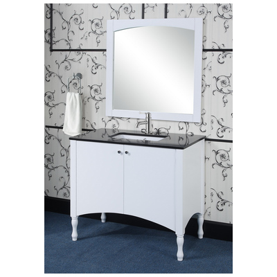InFurniture Bathroom Vanities, Single Sink Vanities, 30-40, white, With Top and Sink, 728028350883, IN3340-W