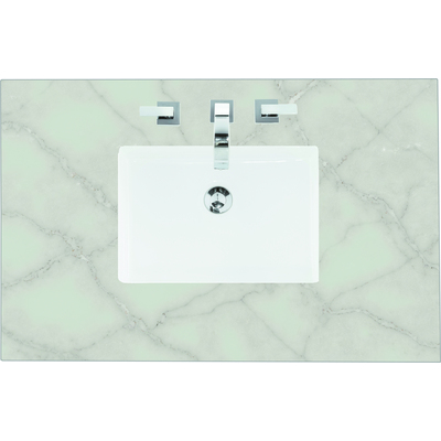 James Martin 36 inch Single Top, 3 CM Victorian Silver Quartz w/ Sink, 840108970320, 050-S36-VSL-SNK