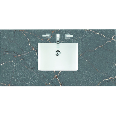 James Martin 48 inch Single Top, 3 CM Parisien Bleu Quartz w/ Sink, 840108970450, 050-S48-PBL-SNK