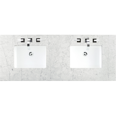 James Martin 60 inch Double Top, 3 CM Eternal Jasmine Pearl Quartz w/ Sink 050-S60D-EJP-SNK