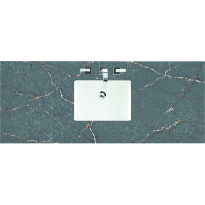 James Martin 60 inch Single Top, 3 CM Parisien Bleu Quartz w/ Sink, 840108970474, 050-S60S-PBL-SNK