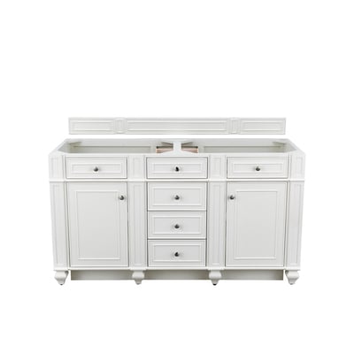 James Martin Bristol 60 inch Double Vanity Cabinet, Bright White, 840467806643, 157-V60D-M-BW