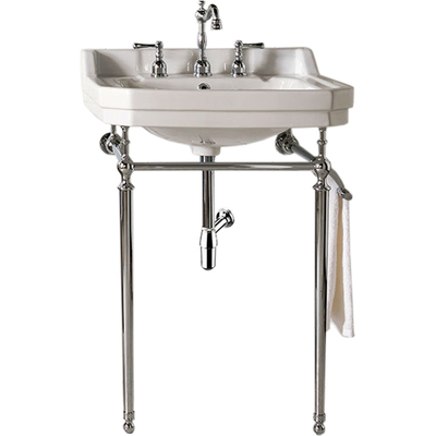 James Martin Wellington 24 inch Single Console Single Sink w/ Chrome Finish Stand, 846871063818, 318-V24-CHR-CRM