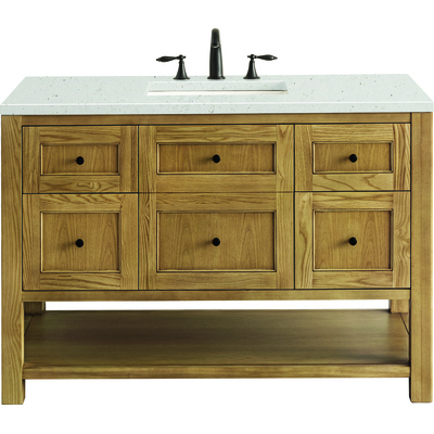 James Martin Breckenridge 48 inch Single Vanity, Light Natural Oak w/ 3 CM Lime Delight Top, 840108969386, 330-V48-LNO-3LDL