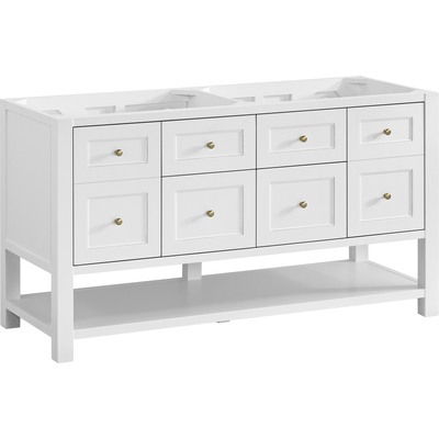 James Martin Breckenridge 60 inch Double Vanity, Bright White, 840108983658, 330-V60D-BW