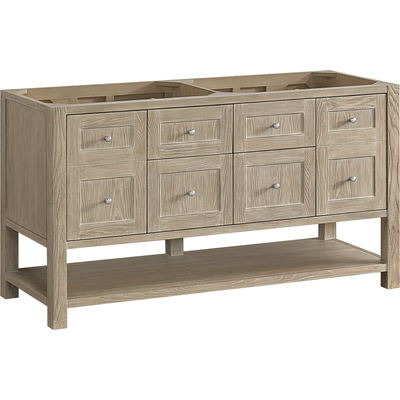 James Martin Breckenridge 60 inch Double Vanity, Whitewashed Oak, 840467806131, 330-V60D-M-WWO