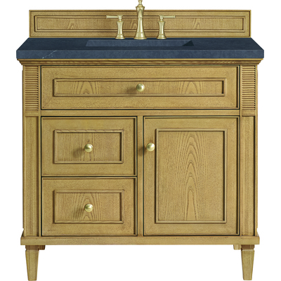 James Martin Lorelai 36 inch Single Vanity, Light Natural Oak w/ 3 CM Charcoal Soapstone Quartz Top, 840108971327, 424-V36-LNO-3CSP