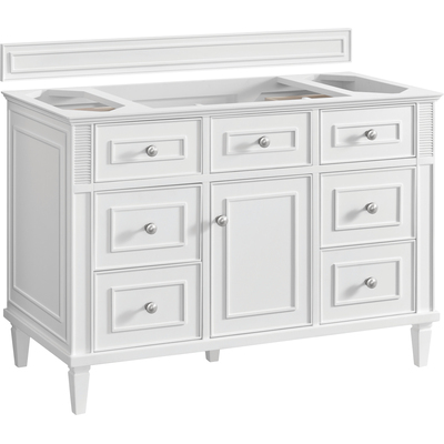 James Martin Lorelai 48 inch Single Vanity, Bright White, 840108956683, 424-V48-BW