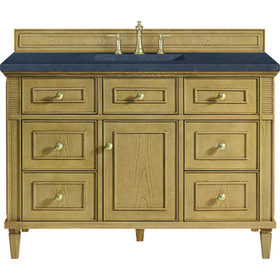 James Martin Lorelai 48 inch Single Vanity, Light Natural Oak w/ 3 CM Charcoal Soapstone Quartz Top, 840108971891, 424-V48-LNO-3CSP
