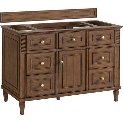 James Martin Lorelai 48 inch Single Vanity, Mid-Century Walnut, 840467806537, 424-V48-M-WLT