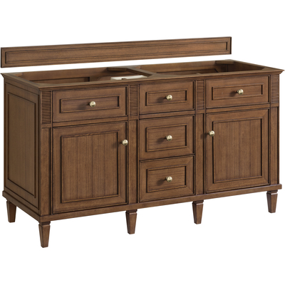 James Martin Lorelai 60 inch Double Vanity, Mid-Century Walnut, 840108956652, 424-V60D-WLT