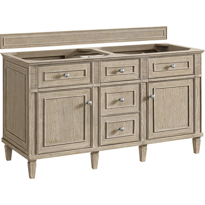 James Martin Lorelai 60 inch Double Vanity, Whitewashed Oak, 840108956614, 424-V60D-WWO