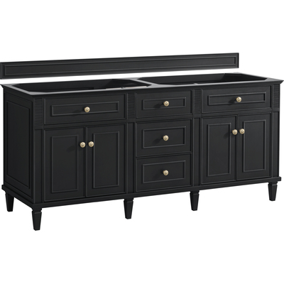 James Martin Lorelai 72 inch Double Vanity, Black Onyx, 840108956744, 424-V72-BKO