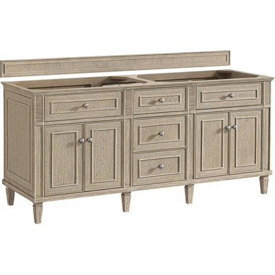 James Martin Lorelai 72 inch Double Vanity, Whitewashed Oak, 840108956621, 424-V72-WWO