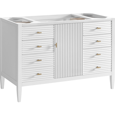 James Martin Myrrin 48 inch Vanity, Bright White, 840108956843, 485-V48-BW