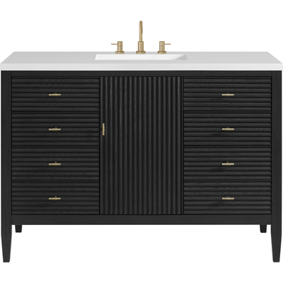 James Martin Myrrin 48 inch Vanity, Carbon Oak, 840467806414, 485-V48-M-CBO