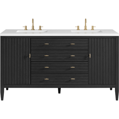 James Martin Myrrin 60 inch Double Vanity, Carbon Oak, 840108956812, 485-V60D-CBO