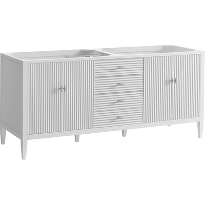 James Martin Myrrin 72 inch Vanity, Bright White, 840108956867, 485-V72-BW