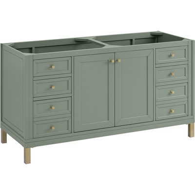 James Martin Chicago 60 inch Double Vanity, Smokey Celadon, 840108982446, 503-V60D-SC