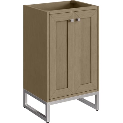 James Martin Chianti 20 inch Single Cabinet, Walnut Whisper, Brushed Nickel, 840467805677, 533-V20-WLW-BNK