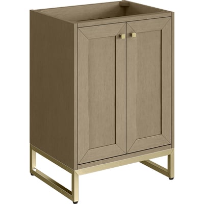 James Martin Chianti 24 inch Single Cabinet, Walnut Whisper, Champagne Brass, 840467805752, 533-V24-WLW-CB
