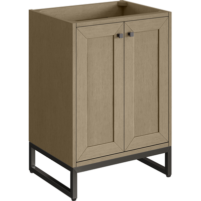 James Martin Chianti 24 inch Single Cabinet, Walnut Whisper, Matte Black, 840467805745, 533-V24-WLW-MBK