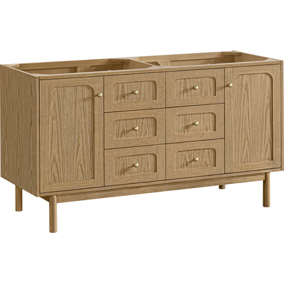 James Martin Laurent 60 inch Double Vanity, Light Natural Oak, 840467806377, 545-V60D-M-LNO