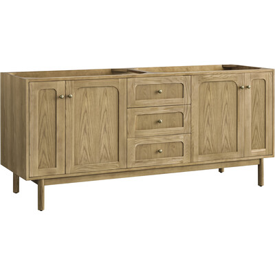 James Martin Laurent 72 inch Double Vanity Cabinet, Light Natural Oak, 840467806391, 545-V72-M-LNO