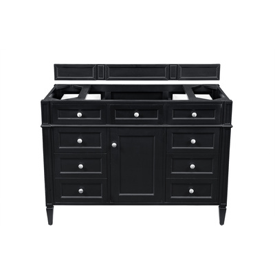 James Martin Brittany 48 inch Single Vanity Cabinet, Black Onyx, 840467805776, 650-V48-M-BKO
