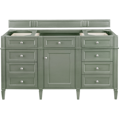 James Martin Brittany 60 inch Single Vanity Cabinet, Smokey Celadon, 840467805943, 650-V60S-M-SC