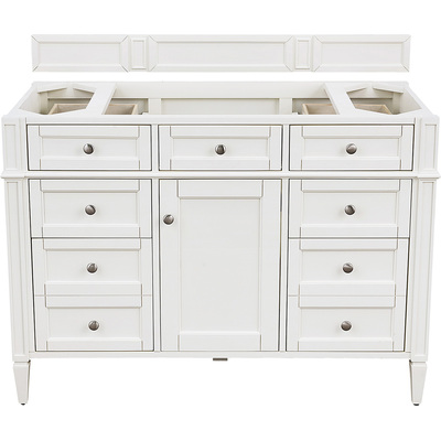 James Martin Brittany 48 inch Single Bathroom Vanity in Bright White, 840108957680, 655-V48-BW