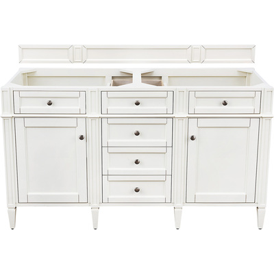 James Martin Brittany 60 inch Double Vanity in Bright White, 840467805905, 655-V60D-M-BW