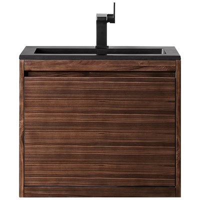 James Martin Bathroom Vanities, Single Sink Vanities, Under 30, Transitional, Dark Brown, With Top and Sink, Mid-Century Walnut, Transitional, Charcoal Black, Yellow Poplar Solids, Plywood Panels and MDF, Walnut Venners, Vanity, 840108925689, 801V23.