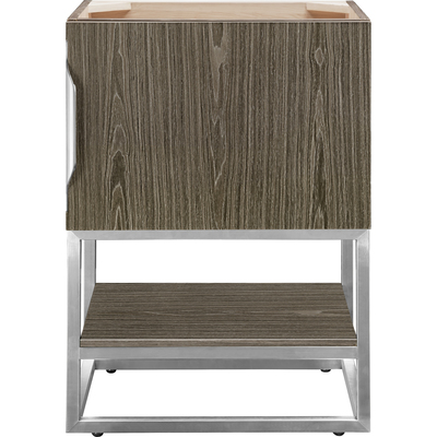 James Martin Columbia 24 inch Single Vanity Cabinet, Ash Gray, Brushed Nickel, 840108963230, 883-V24-AG-BN