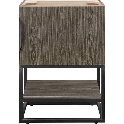 James Martin Columbia 24 inch Single Vanity Cabinet, Ash Gray, Matte Black, 840108963254, 883-V24-AG-MB