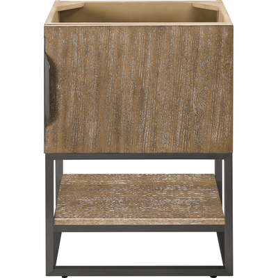 James Martin Columbia 24 inch Single Vanity Cabinet, Latte Oak, Matte Black, 840108963391, 883-V24-LO-MB