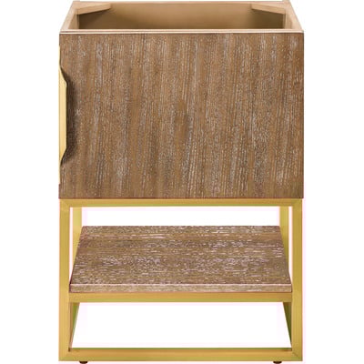 James Martin Columbia 24 inch Single Vanity Cabinet, Latte Oak, Radiant Gold, 840108963414, 883-V24-LO-RG