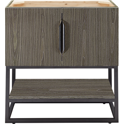 James Martin Columbia 31.5 inch Single Vanity Cabinet, Ash Gray, Matte Black, 840108963469, 883-V31.5-AG-MB