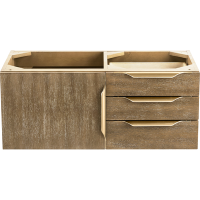 James Martin Columbia 36 inch Single Wall Mount Vanity Cabinet, Latte Oak, Radiant Gold, 840108964664, 983-V36-W-LO-G