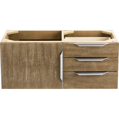 James Martin Columbia 36 inch Single Wall Mount Vanity Cabinet, Latte Oak, Brushed Nickel, 840108977411, 983-V36-W-LO-N