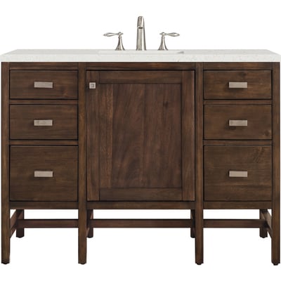 James Martin Addison 48 inch Single Vanity, Mid-Century Acacia w/ 3 CM Lime Delight Quartz Top, 840108970122, E444-V48-MCA-3LDL