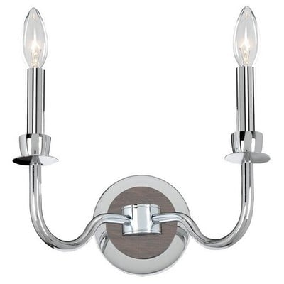 Kalco Wall Sconces, Casual Luxury,Classic,Modern, Indoor, Casual Luxury, Plated Steel | Ash Wood, Indoor, Wall Sconce, 0720062277799, 300422CH