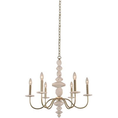 Kalco Carrara 6 Light Chandelier in Champagne Gold 304850CG