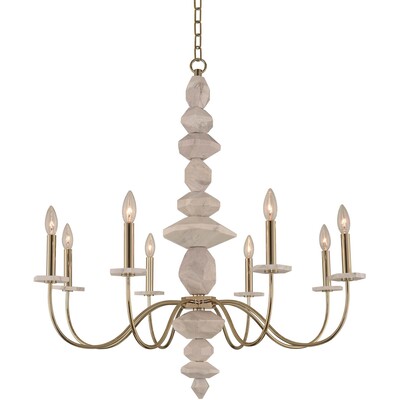 Kalco Carrara 8 Light Chandelier in Champagne Gold 304851CG